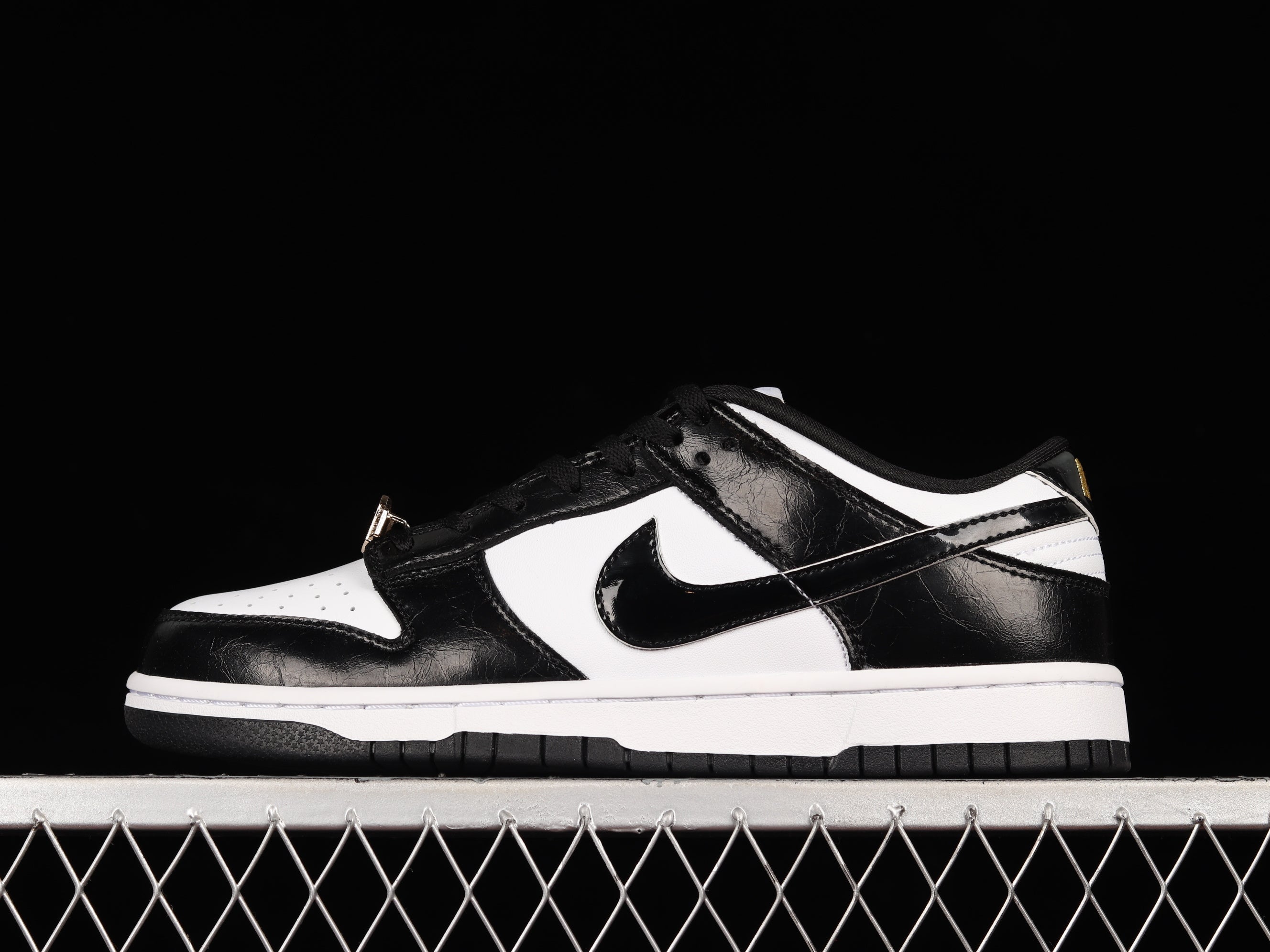 Nike Dunk Low "Panda" Patent Gold