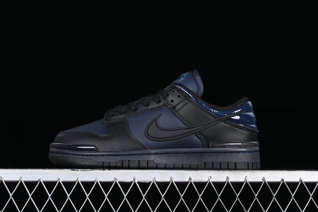 Nike Dunk Low "Black Dark Blue" Patent