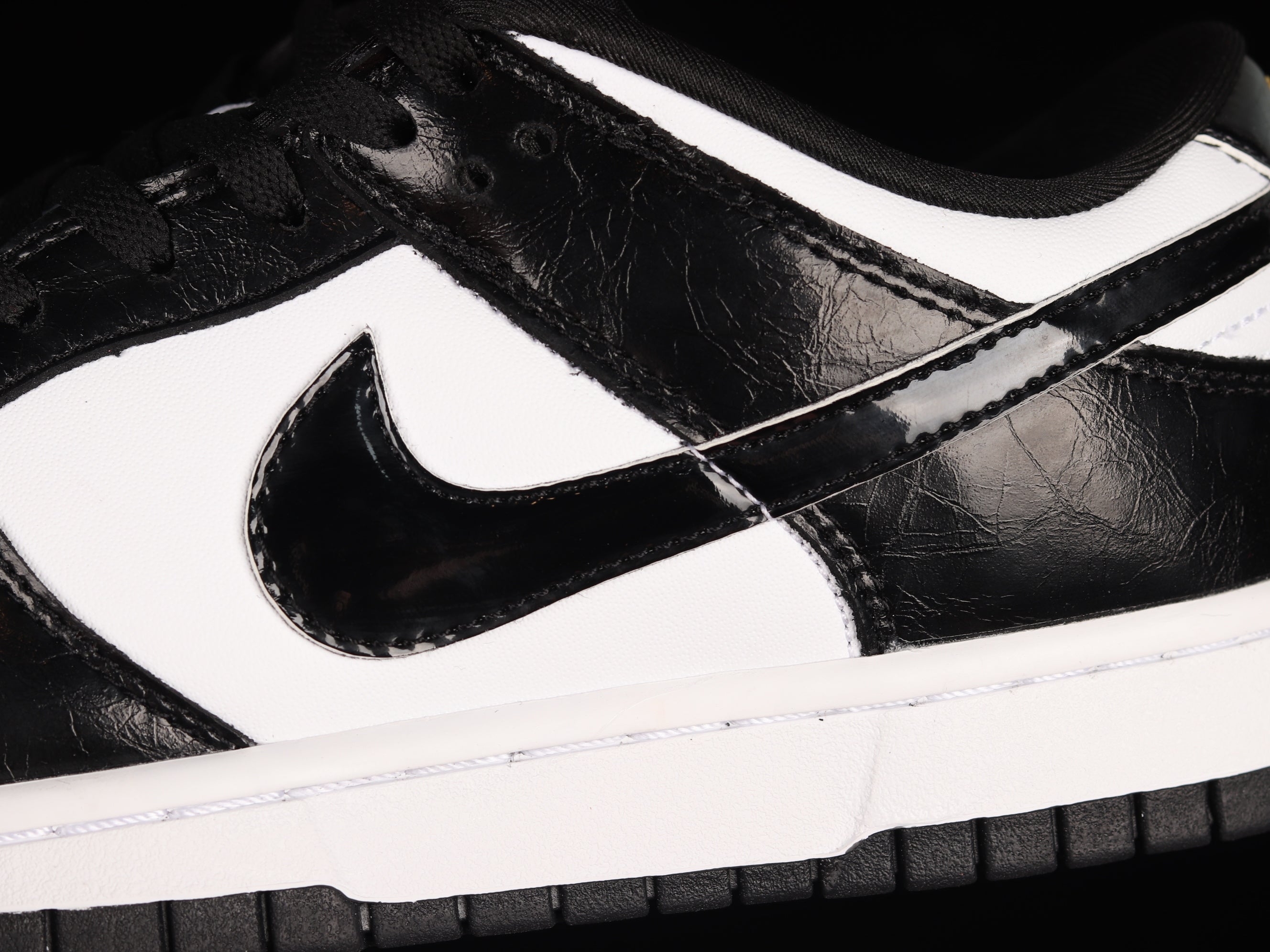 Nike Dunk Low "Panda" Patent Gold
